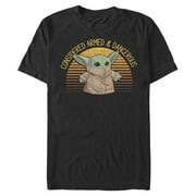 Men's Star Wars: The Mandalorian The Child Considered Armed and Dangerous Graphic Tee Black Medium